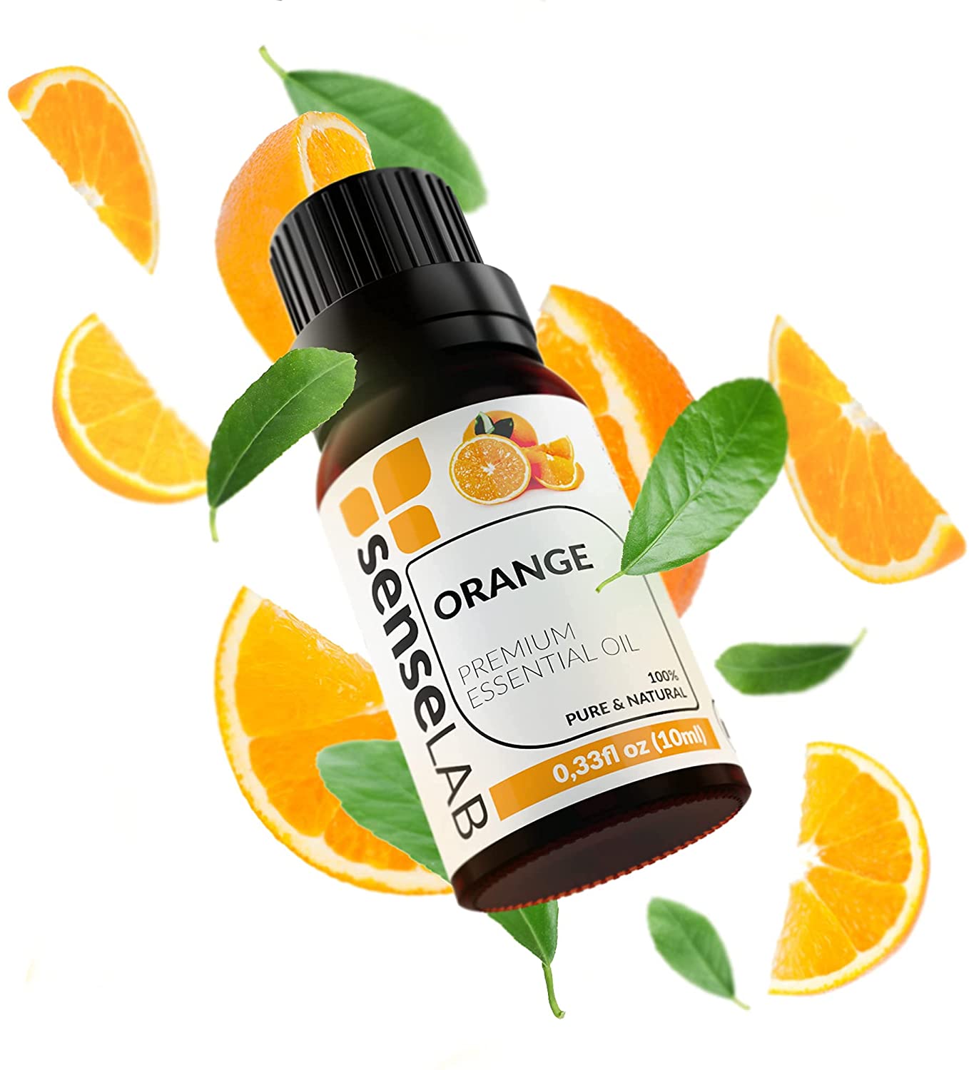 SenseLAB Orange Essential Oils - 100 % Pure Extract Orange Oil Therapeutic Grade - Relaxation and We