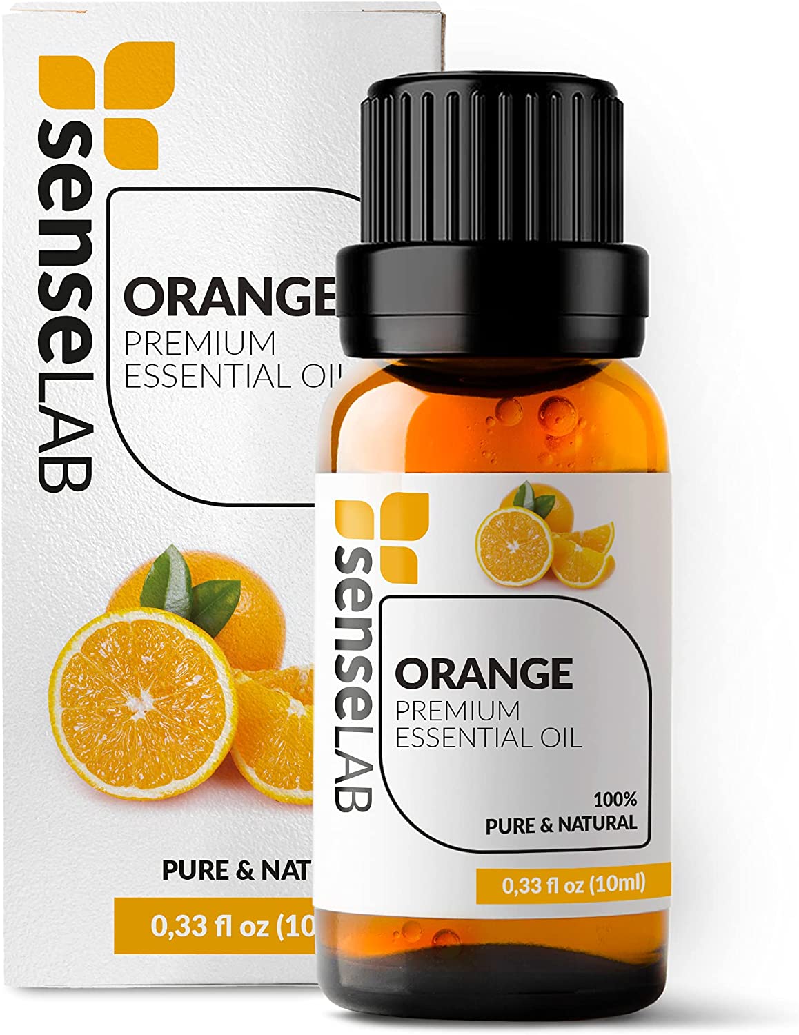 SenseLAB Orange Essential Oils - 100 % Pure Extract Orange Oil Therapeutic Grade - Relaxation and We