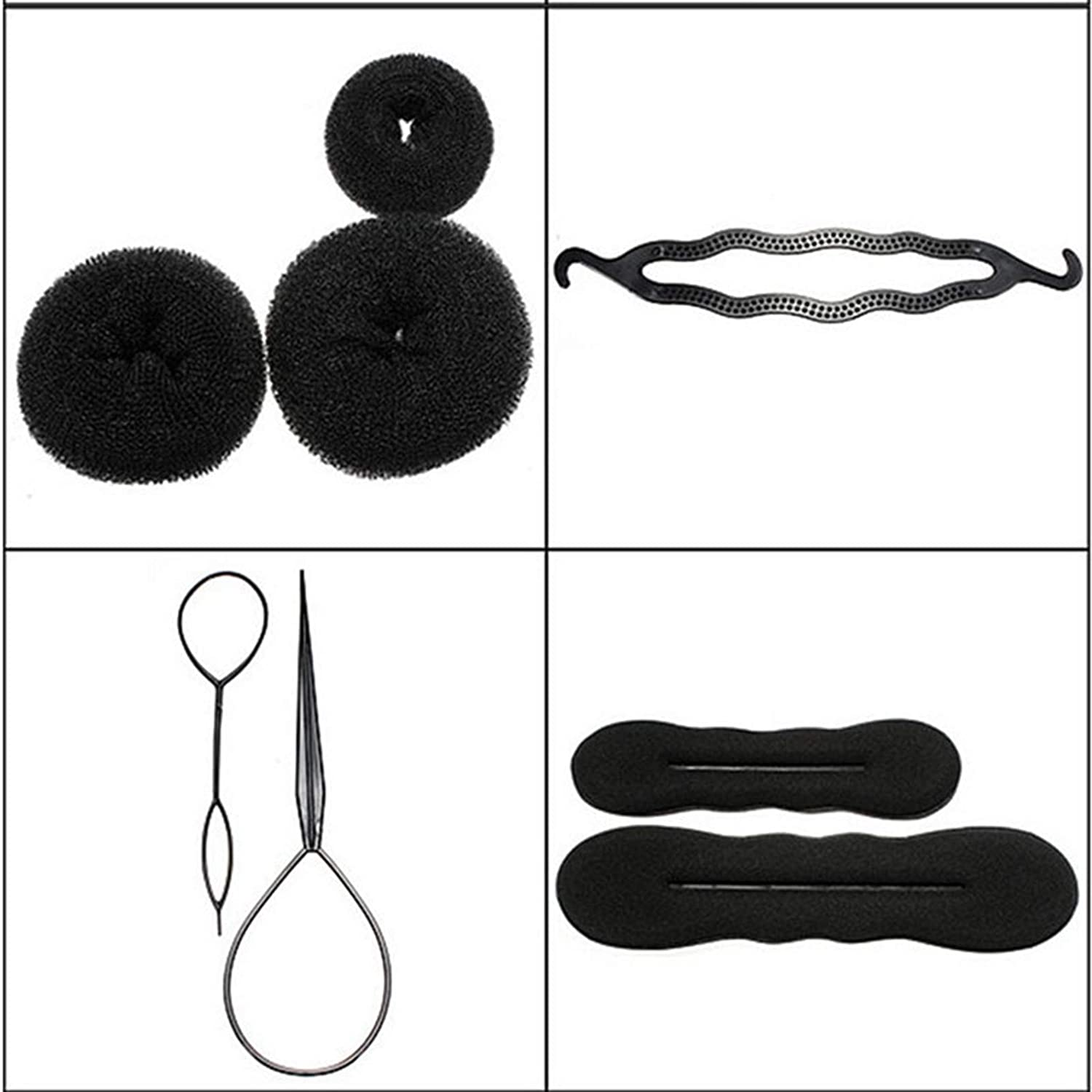 Hair Design Styling Tools Set Hair Braiding Tool Hair Bun Maker hair styling accessories For Women G