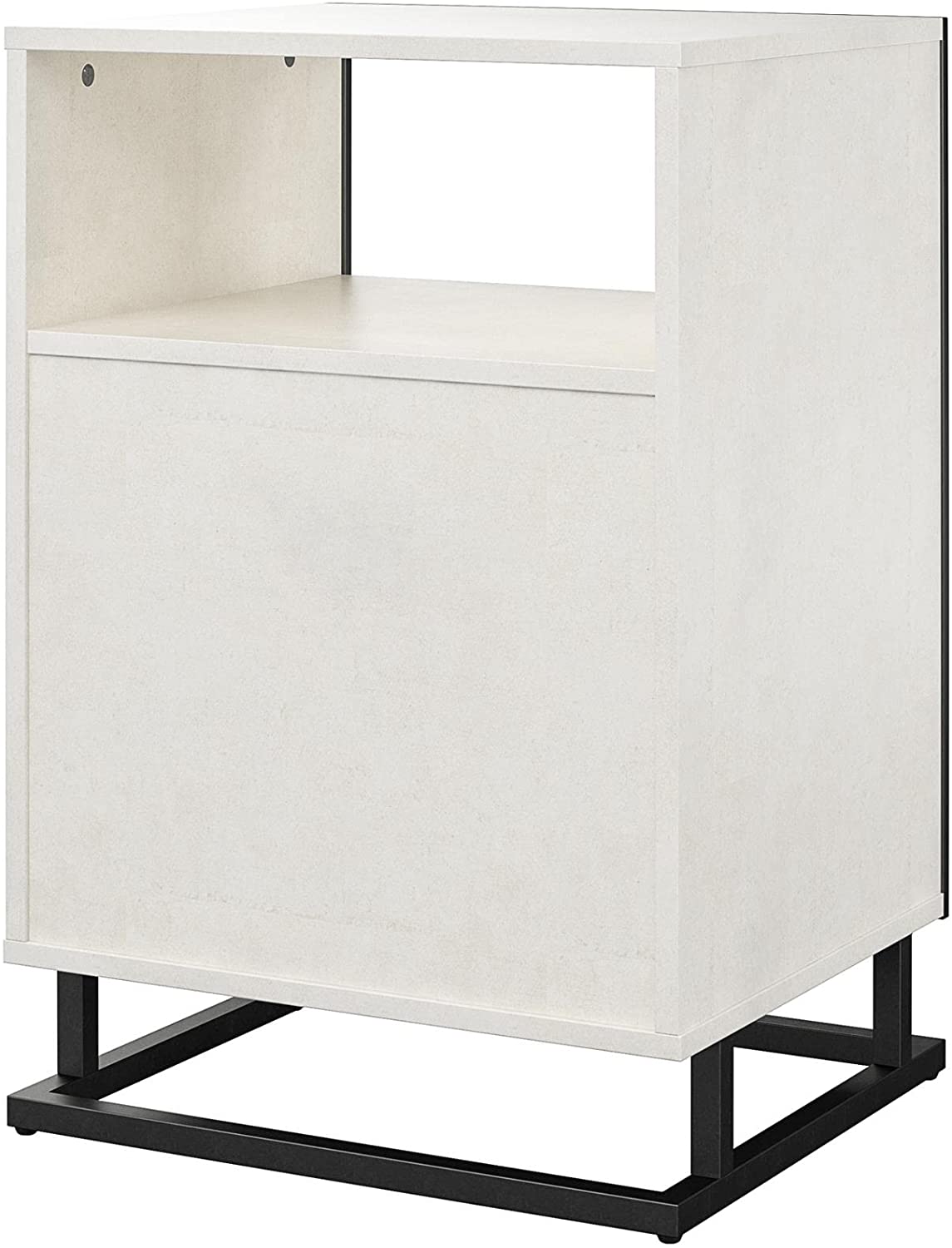 Novogratz Regal Turntable Stand/End Table, Plaster