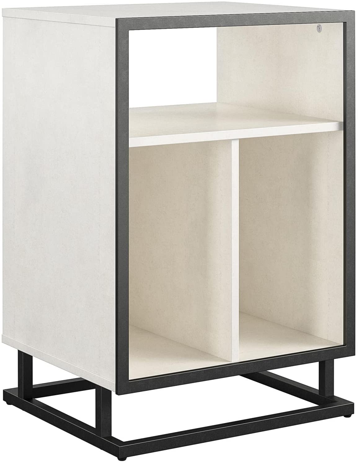 Novogratz Regal Turntable Stand/End Table, Plaster