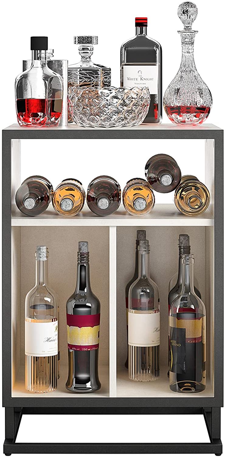 Novogratz Regal Turntable Stand/End Table, Plaster