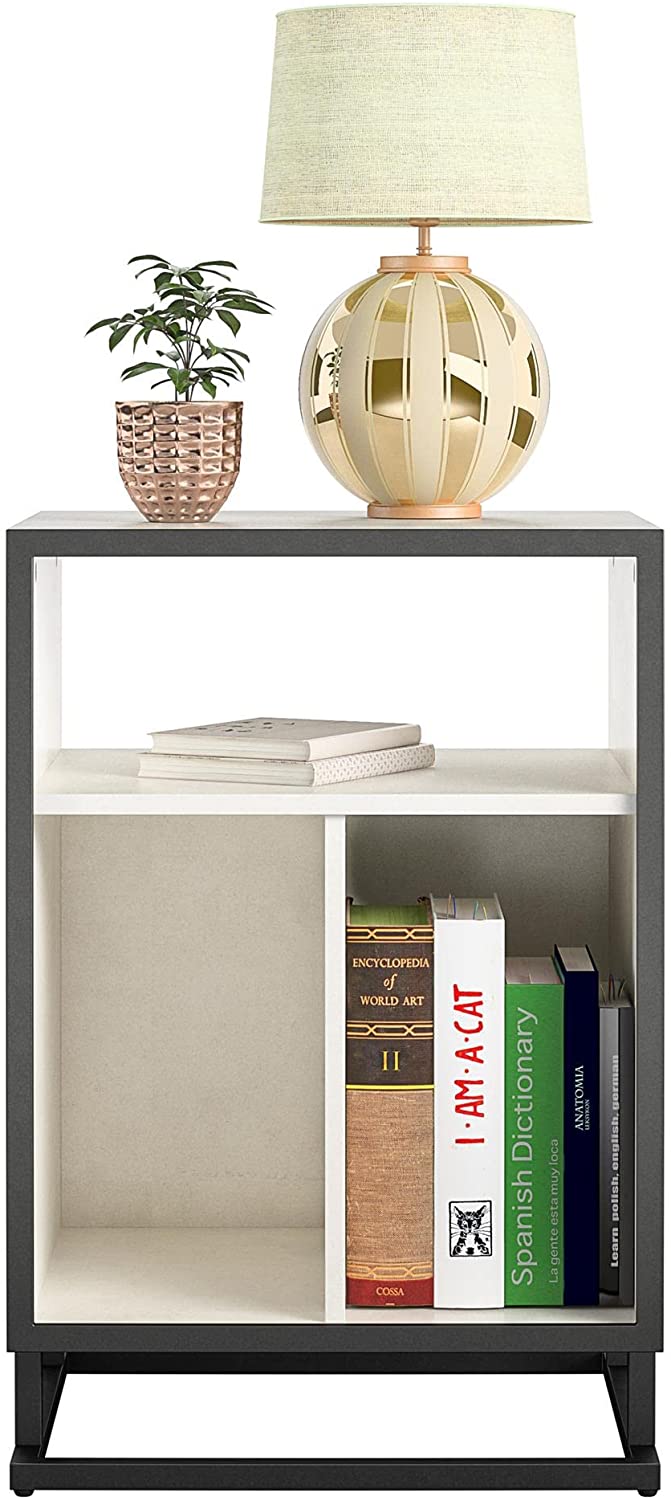 Novogratz Regal Turntable Stand/End Table, Plaster