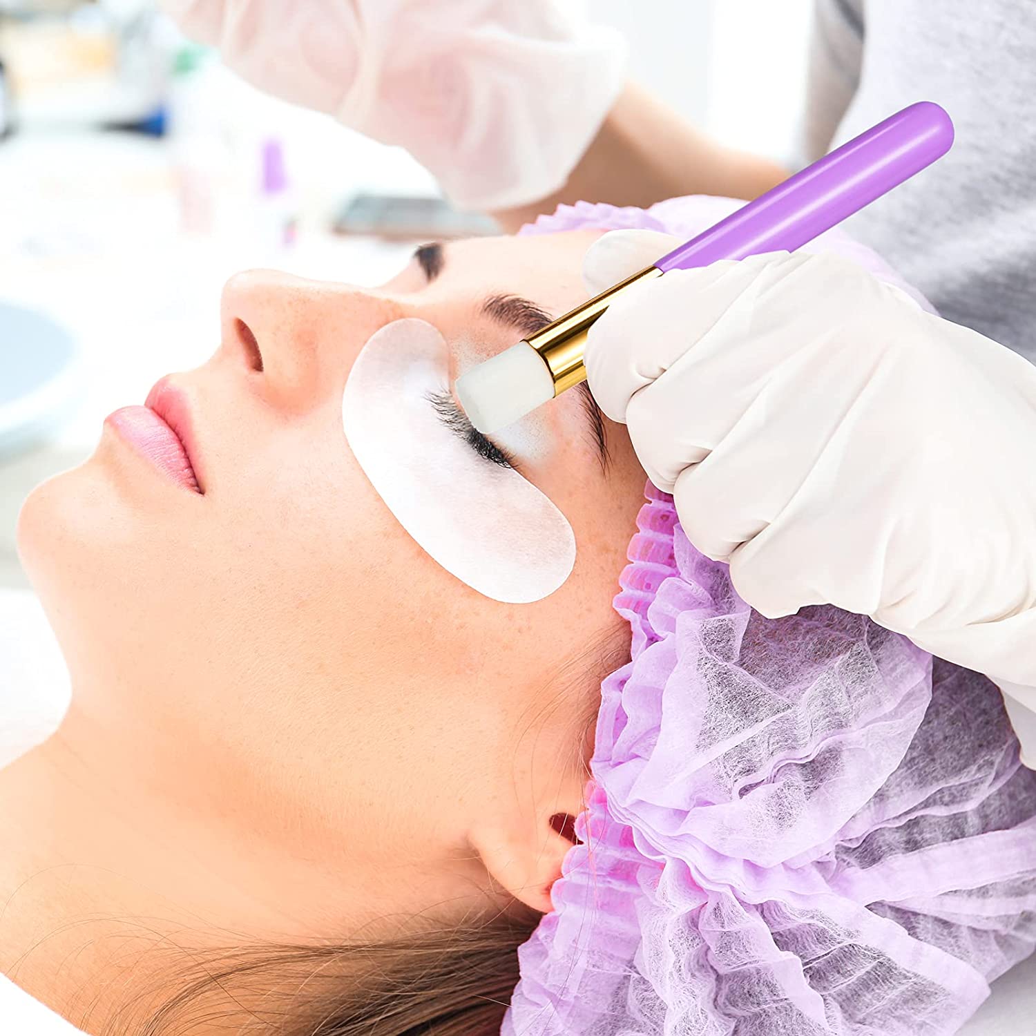 24 Pieces Lash Shampoo Brushes Set with Transparent Travel Plastic Tubes, Eyelash Extensions Nose Po