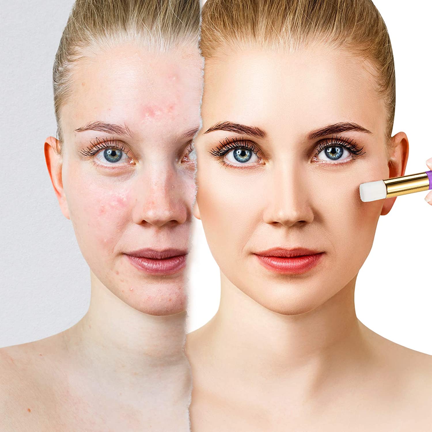 24 Pieces Lash Shampoo Brushes Set with Transparent Travel Plastic Tubes, Eyelash Extensions Nose Po