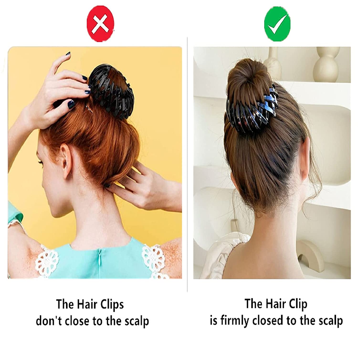 Hair Bun Maker 34PCS Hair Bun Shaper Kit for Thick/Long/Thin/Short Hair Include 6PCS Bun Maker 1PCS