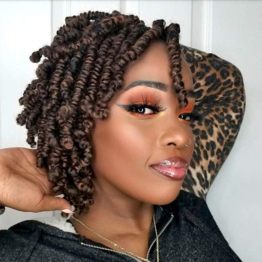 Bob Spring Twist 6 Inch Cute Spring Twists Crochet Braids Short Passion Twist Hair Pre-twisted Fluff