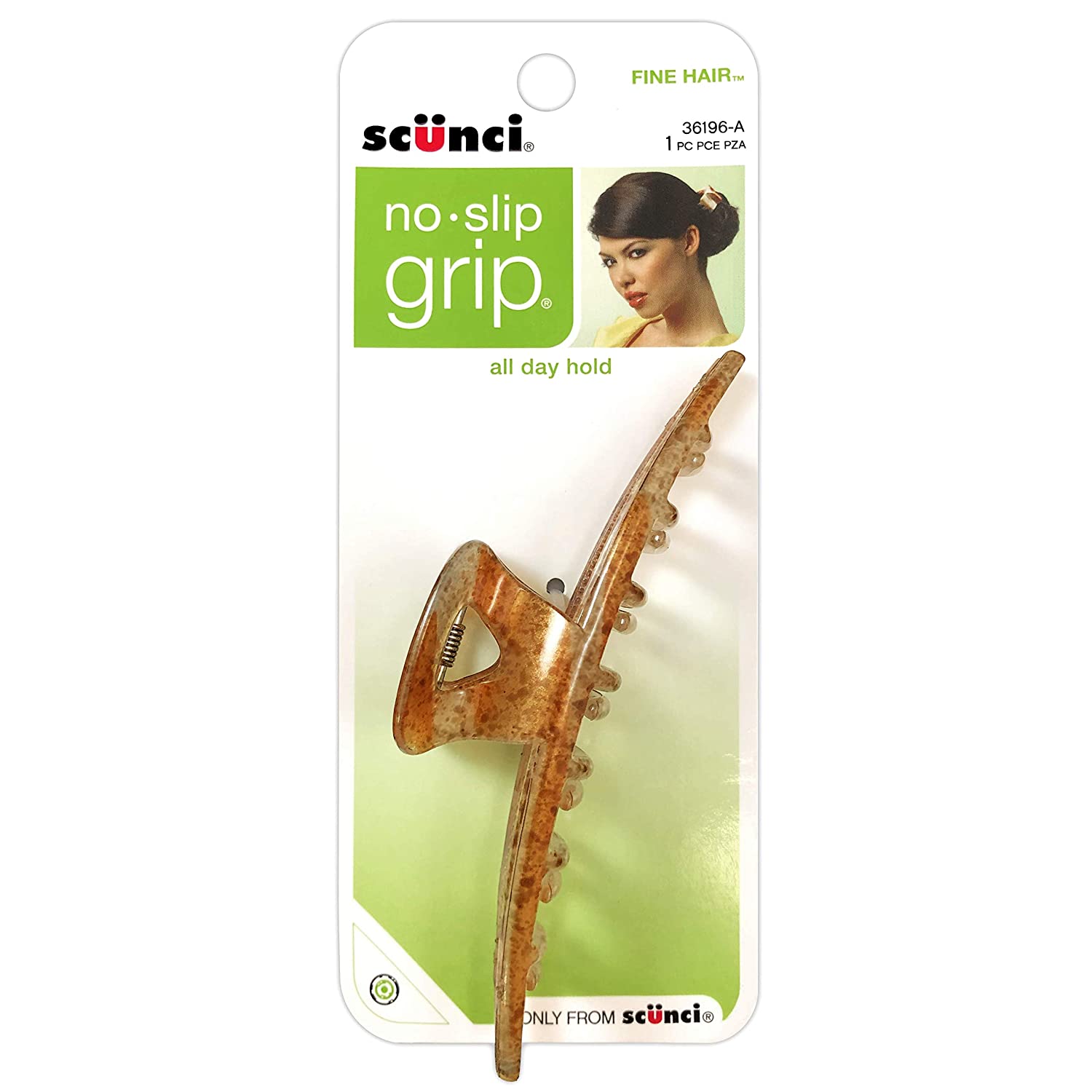Scunci No-Slip Grip for Fine Hair Jaw Clip, Assorted Colors | 4-Pack