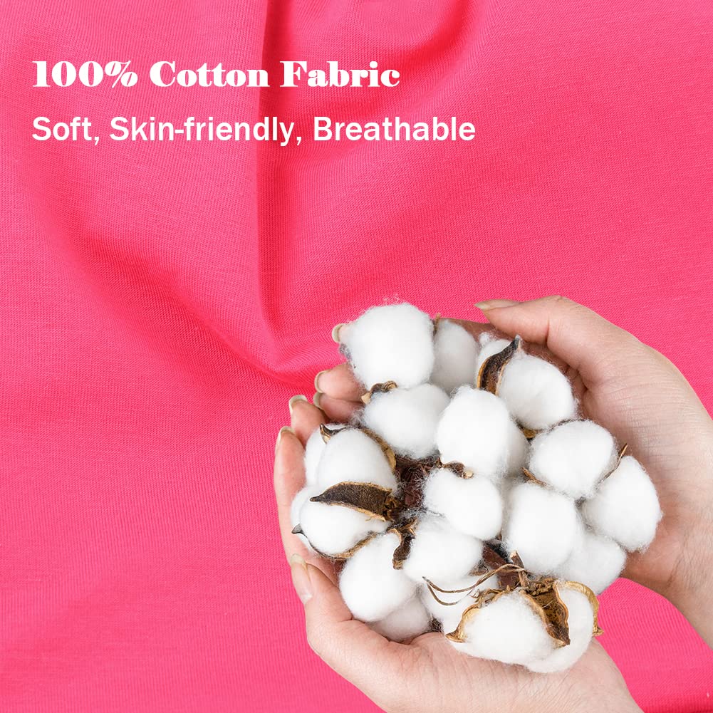 Greatremy Beanie Kids Silky Satin Lined Hair Bonnet Sleep Cap-Adjustable Elastic Band Slouchy Cotton