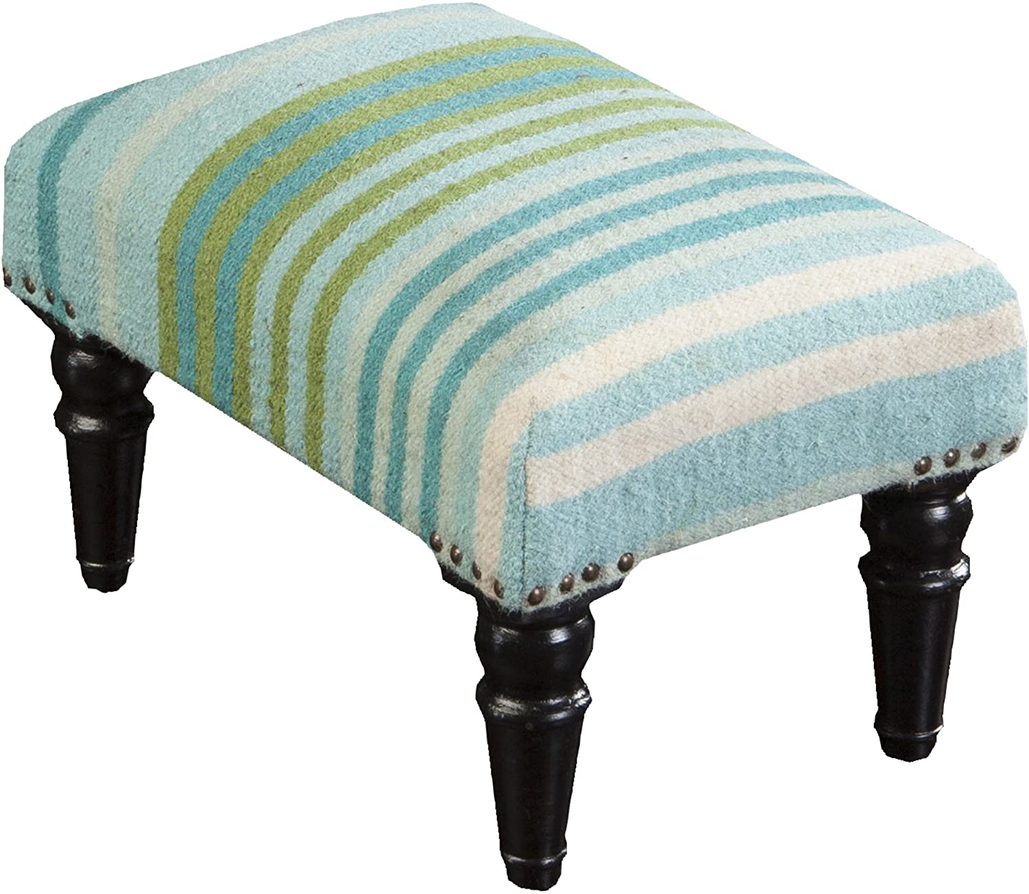 Artistic Weavers Ottoman, 12 by 12 by 18-Inch, Mint/Teal/Forest/Slate/Ivory