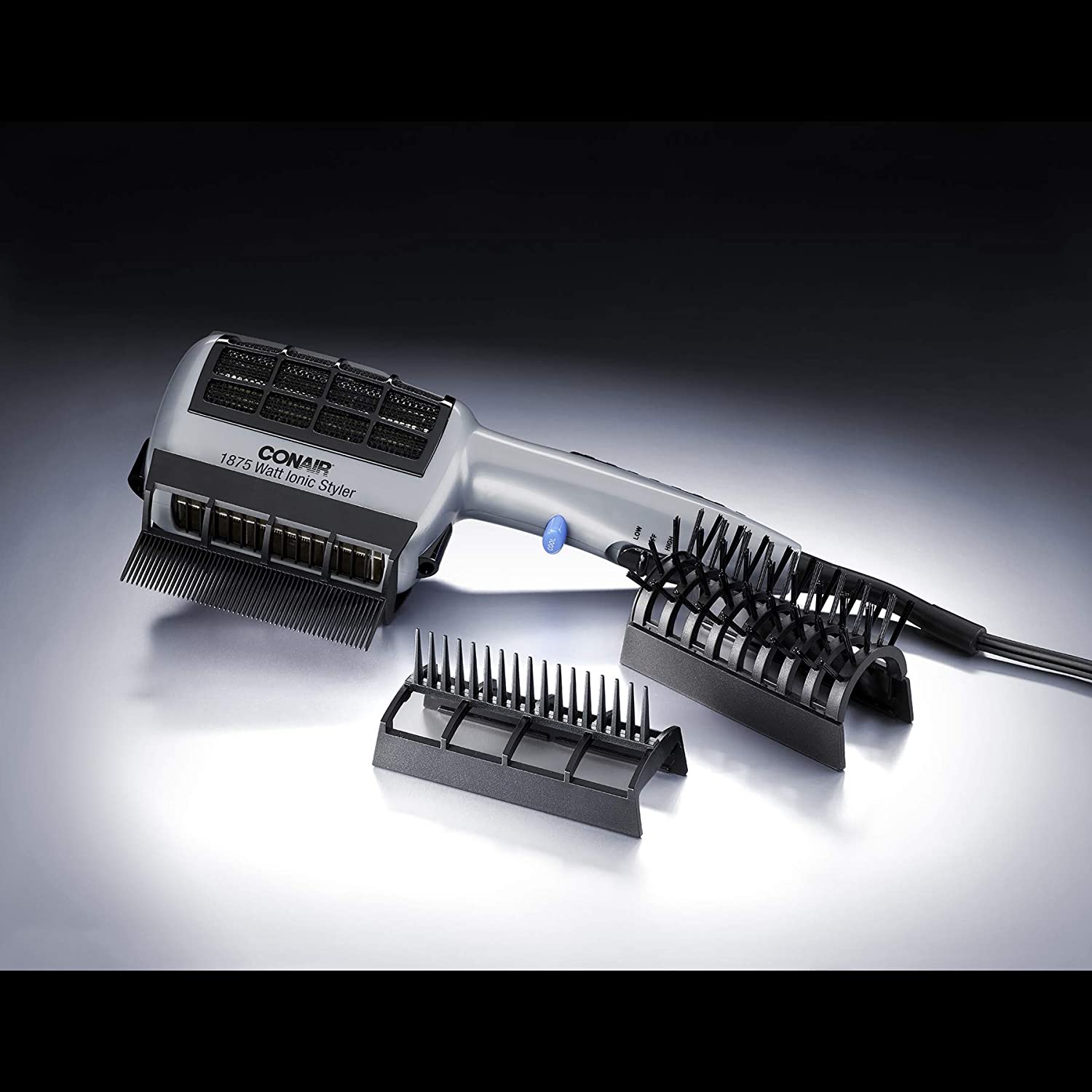 Conair 1875 Watt 3-in-1 Styling Hair Dryer with Ionic Technology and 3 Attachments