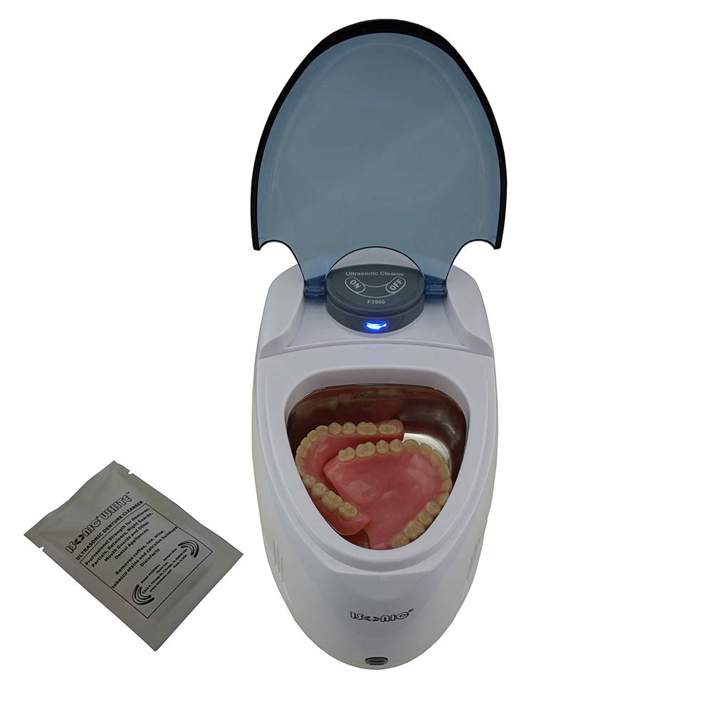 (220V, NOT for USA, Canada) iSonic F3900-UK Ultrasonic Denture/Aligner/Retainer Cleaner for All Dent