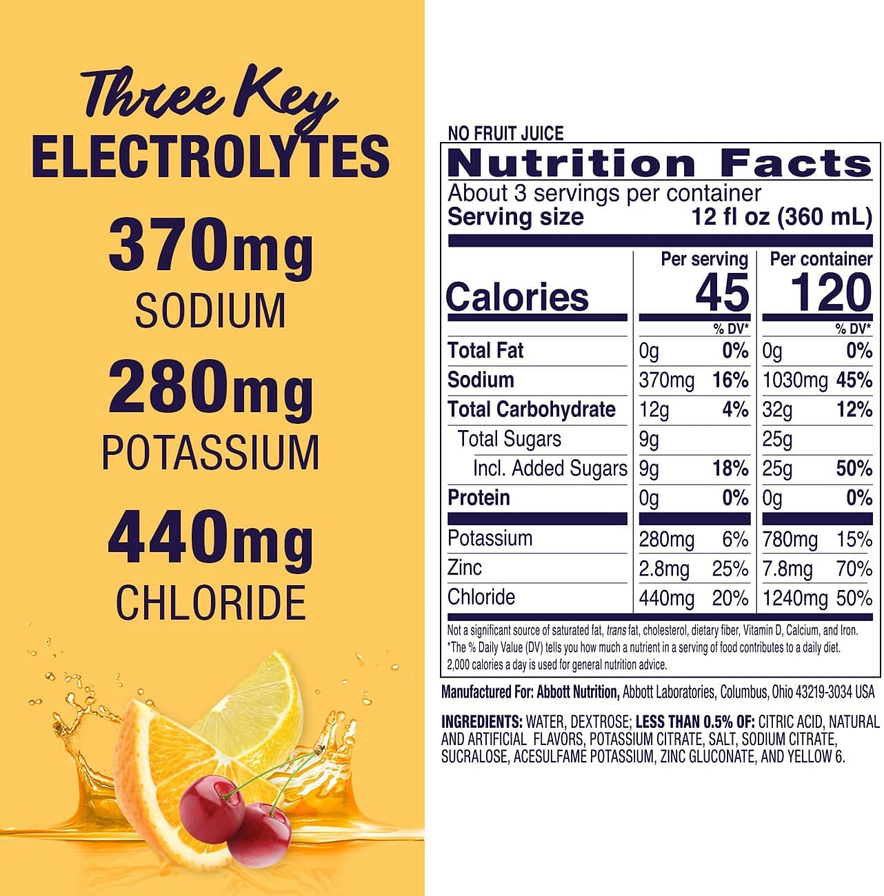 Pedialyte Electrolyte Solution, Hydration Drink, Mixed Fruit, 1 Liter, 8 Count