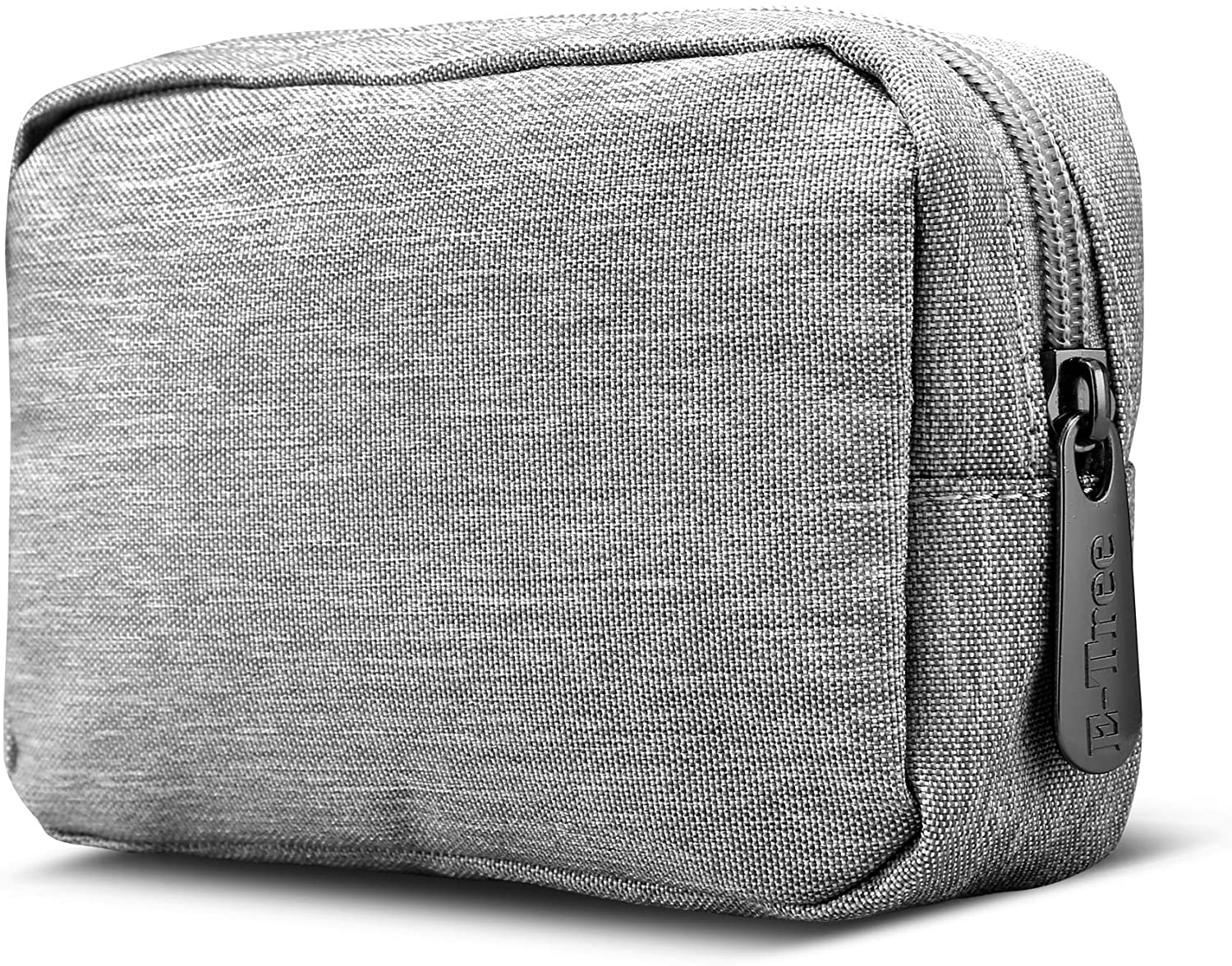 E-Tree 7 inch Canvas Zippered Small Bag, Mini Travel Makeup Carrying Case, Cosmetic Bag, Portable El