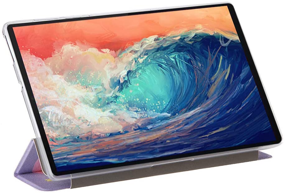 Herzzer Three Fold Leather Case for Huawei M10 FHD Plus,Slim Multi-Angle View Folio Stand Premium Co