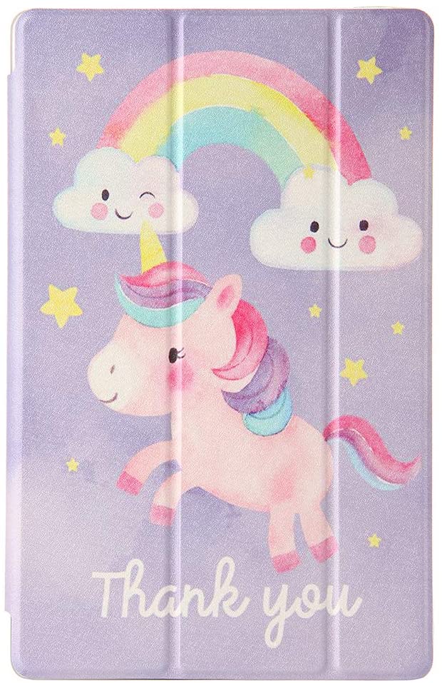 Herzzer Three Fold Leather Case for Huawei M10 FHD Plus,Slim Multi-Angle View Folio Stand Premium Co