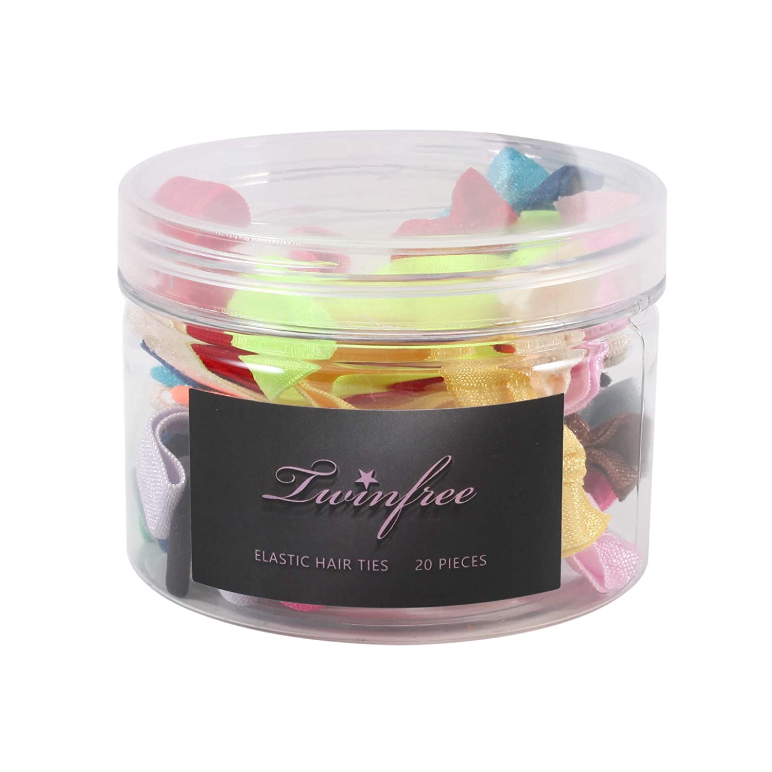 Hair Ties Set for Women Elastic Ribbon Ponytail Holders, No Crease Knotted Cloth Stretch Hairbands N