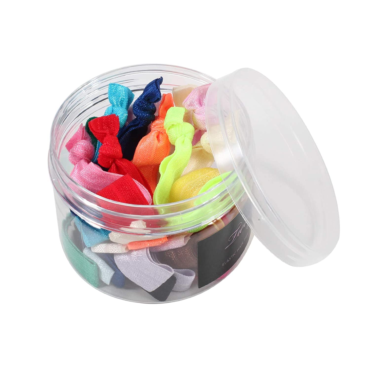 Hair Ties Set for Women Elastic Ribbon Ponytail Holders, No Crease Knotted Cloth Stretch Hairbands N