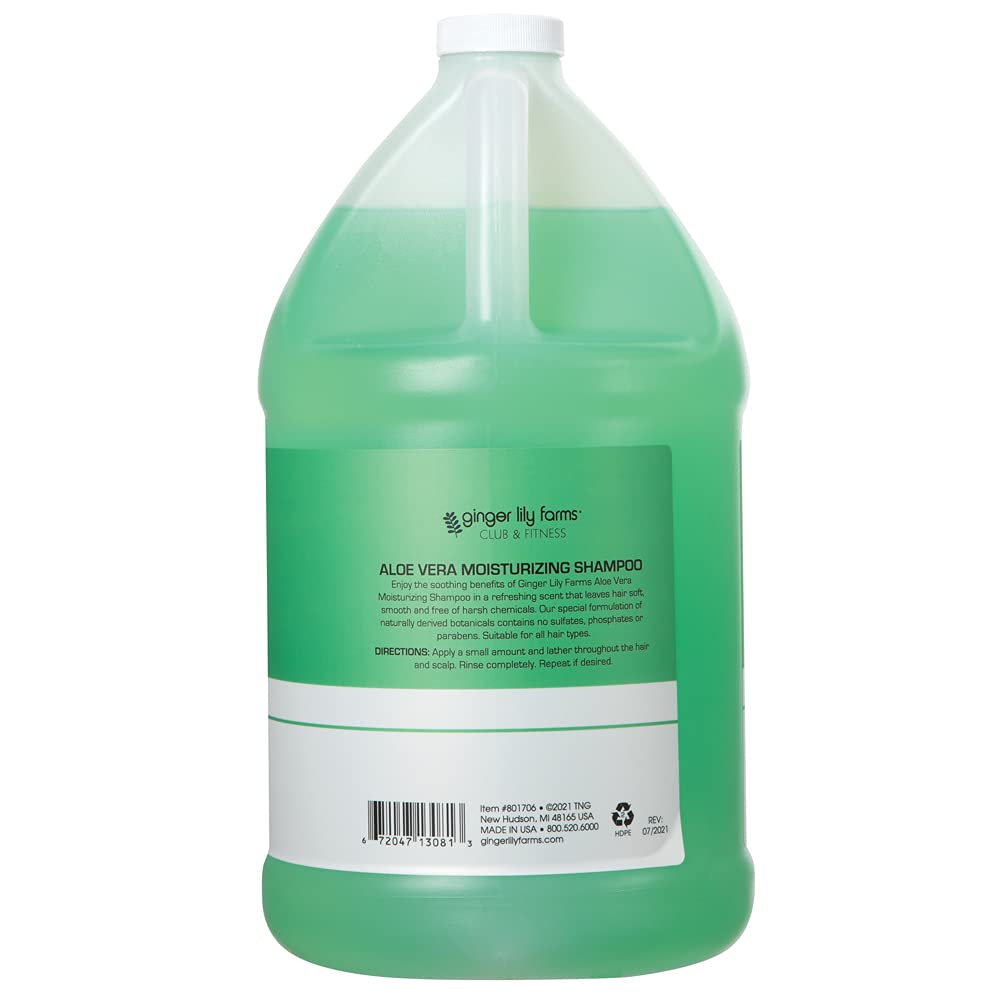 Ginger Lily Farms Club & Fitness Moisturizing Shampoo for All Hair Types, 100% Vegan & Cruelty-Free,