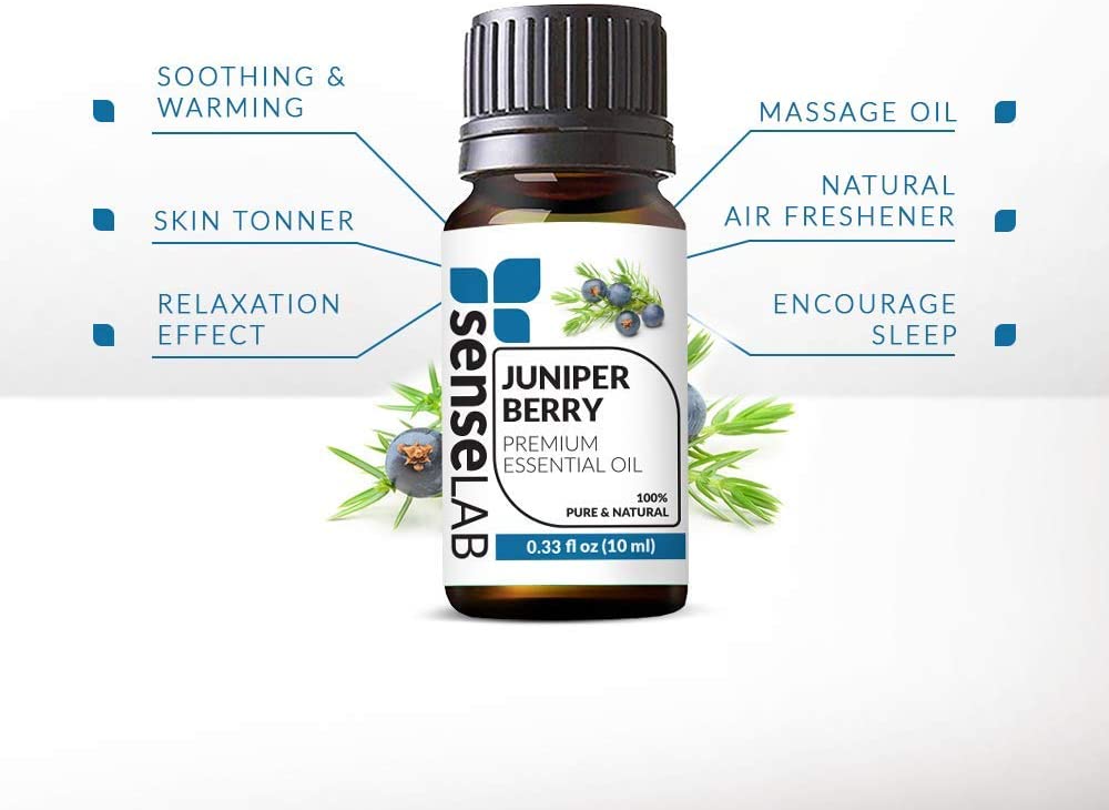 SenseLAB Juniper Berry Essential Oil - 100 % Pure Extract Juniper Oil Therapeutic Grade - Skin Care 