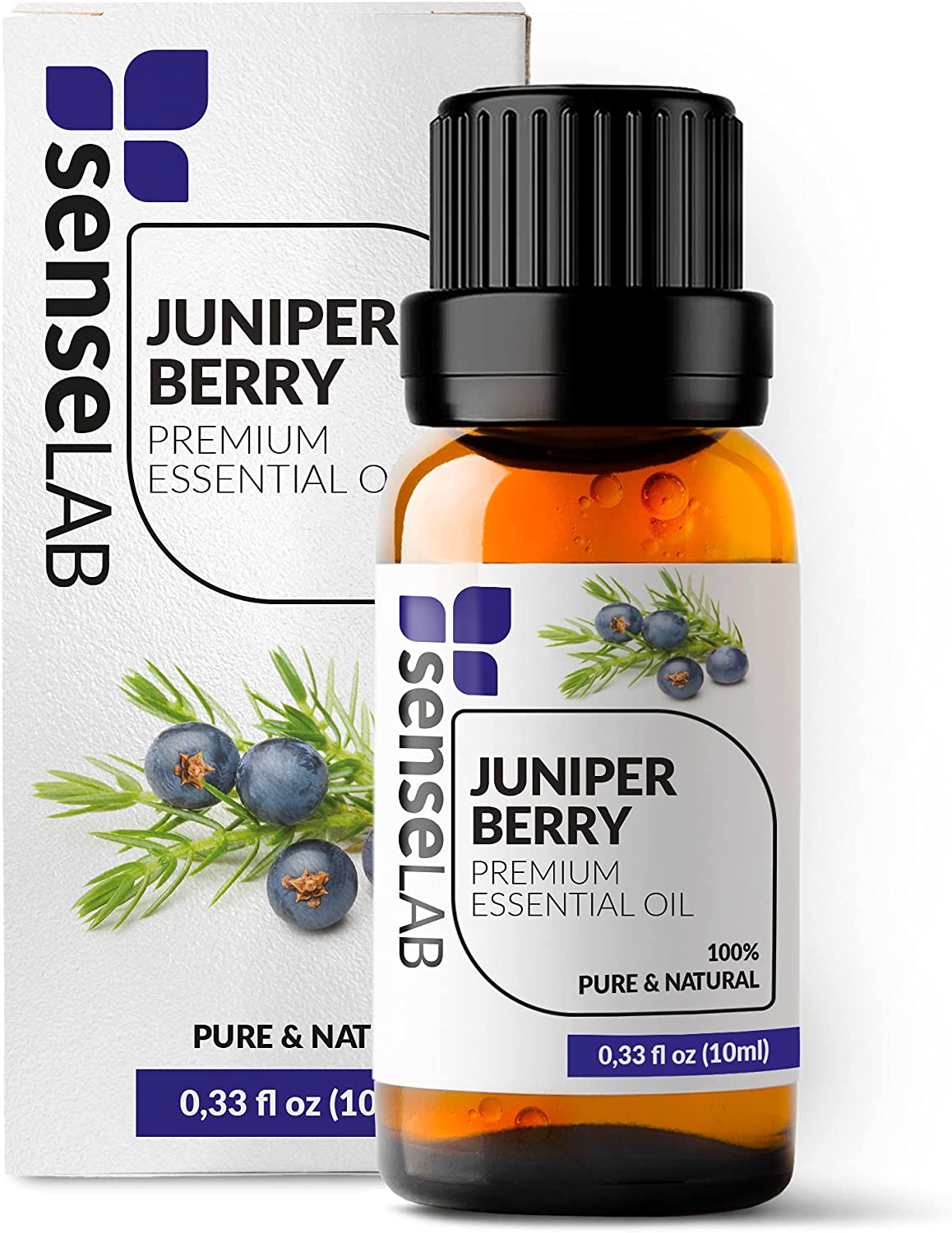 SenseLAB Juniper Berry Essential Oil - 100 % Pure Extract Juniper Oil Therapeutic Grade - Skin Care 