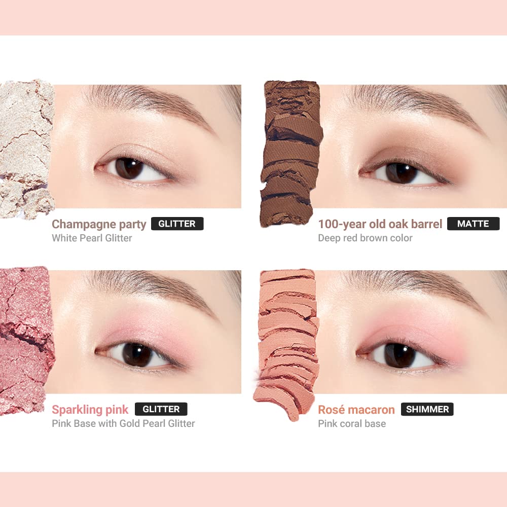 ETUDE Play Color Eyes #Rose Wine (21AD) | Vivid 10 Color Eye Shadow Palette that Consists of Matte, 