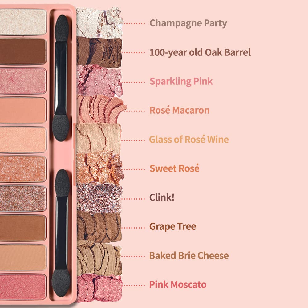 ETUDE Play Color Eyes #Rose Wine (21AD) | Vivid 10 Color Eye Shadow Palette that Consists of Matte, 