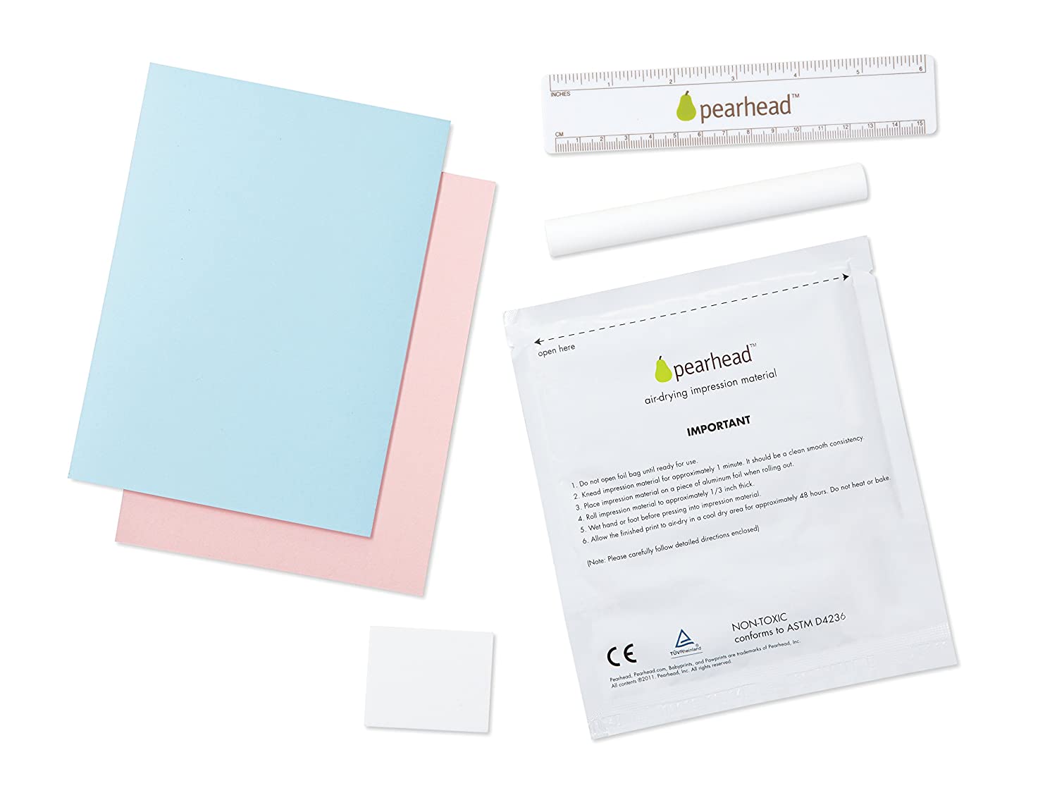 Pearhead Babyprints Baby Handprint and Footprint Deluxe Desk Photo