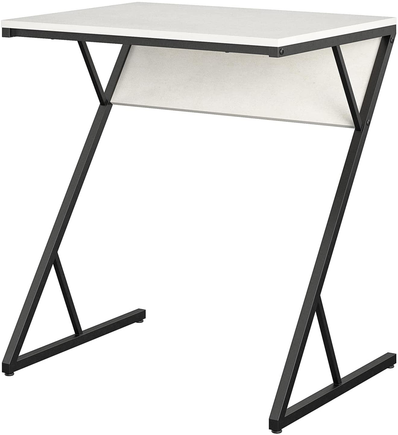 Novogratz Accent Table/Laptop Desk, Plaster/Gunmetal