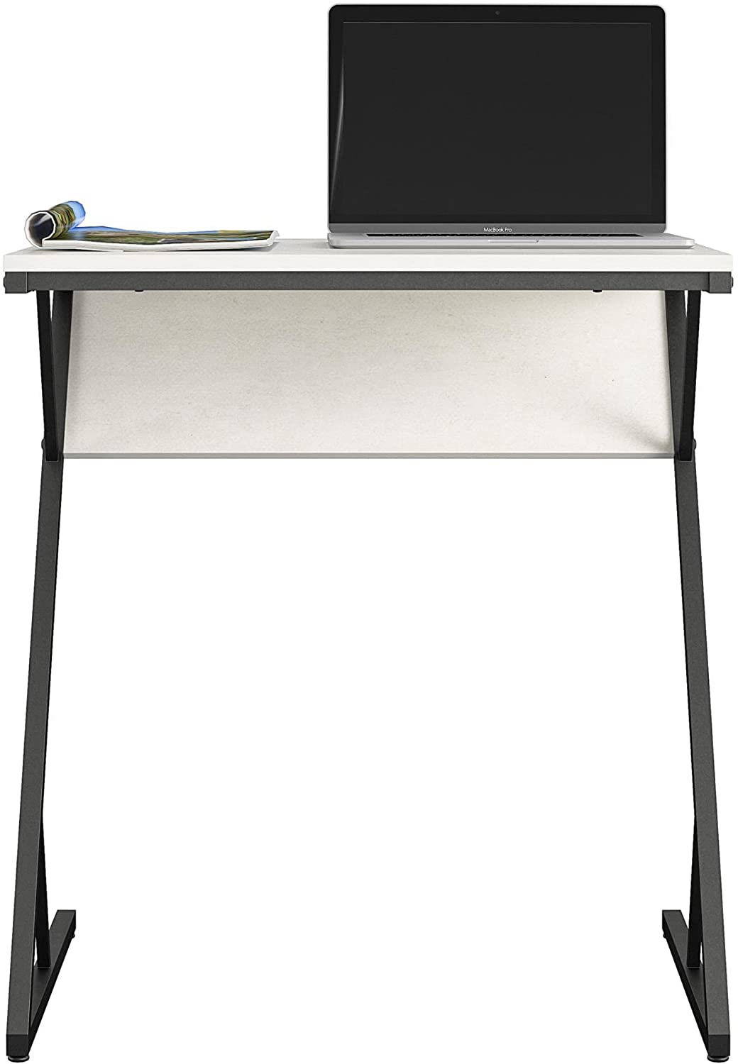 Novogratz Accent Table/Laptop Desk, Plaster/Gunmetal