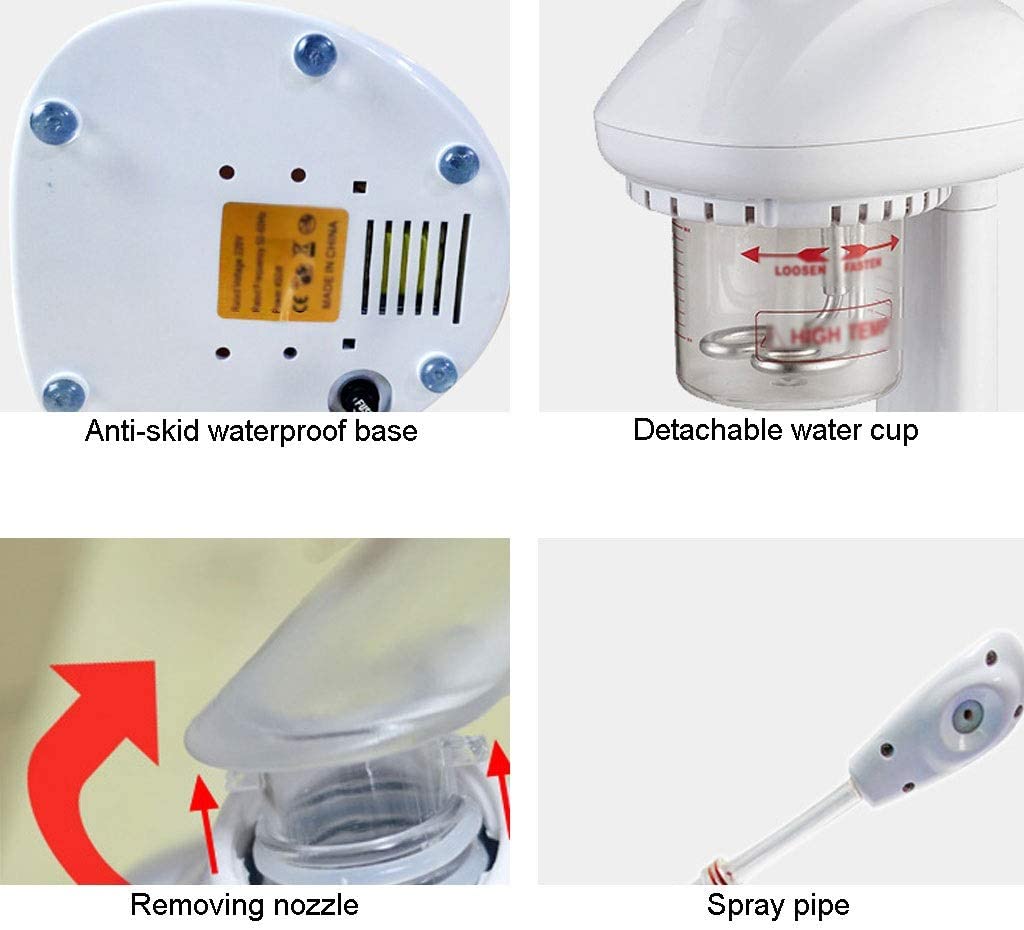 ZYX Nano Ionic Desktop Facial Steamer, Hot Mist Nano Ionic Face Steamer for Spa Skin Care Sinuses Ad