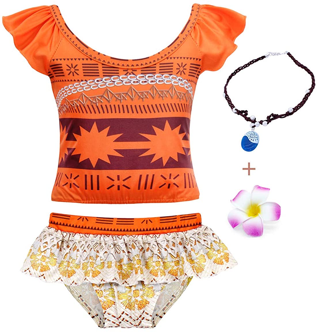 AmzBarley Little Girls Swimwear Two Piece Bathing Suit Bikini Set Beach Sport Pool Party Swimmsuit w