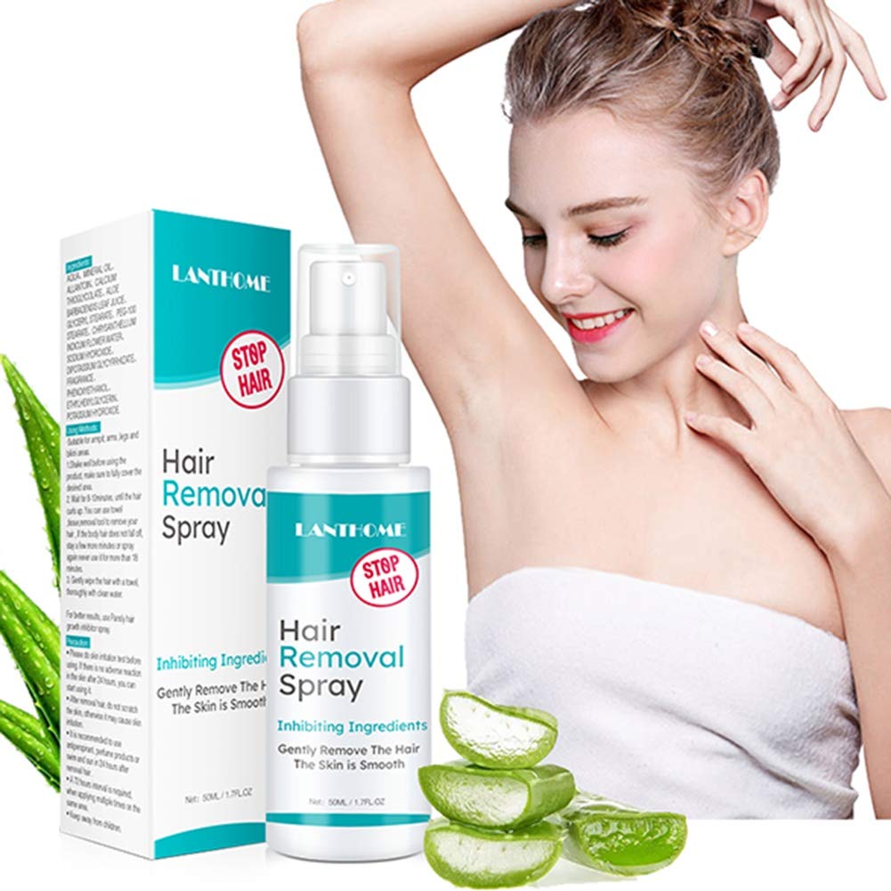Hair Removal Spray,SUNSENT Painless Hair Removal Spray for Men and Women,Non-irritating Hair Inbihib