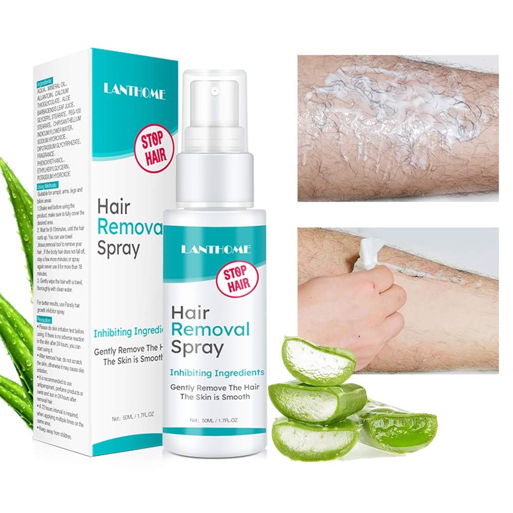Hair Removal Spray,SUNSENT Painless Hair Removal Spray for Men and Women,Non-irritating Hair Inbihib