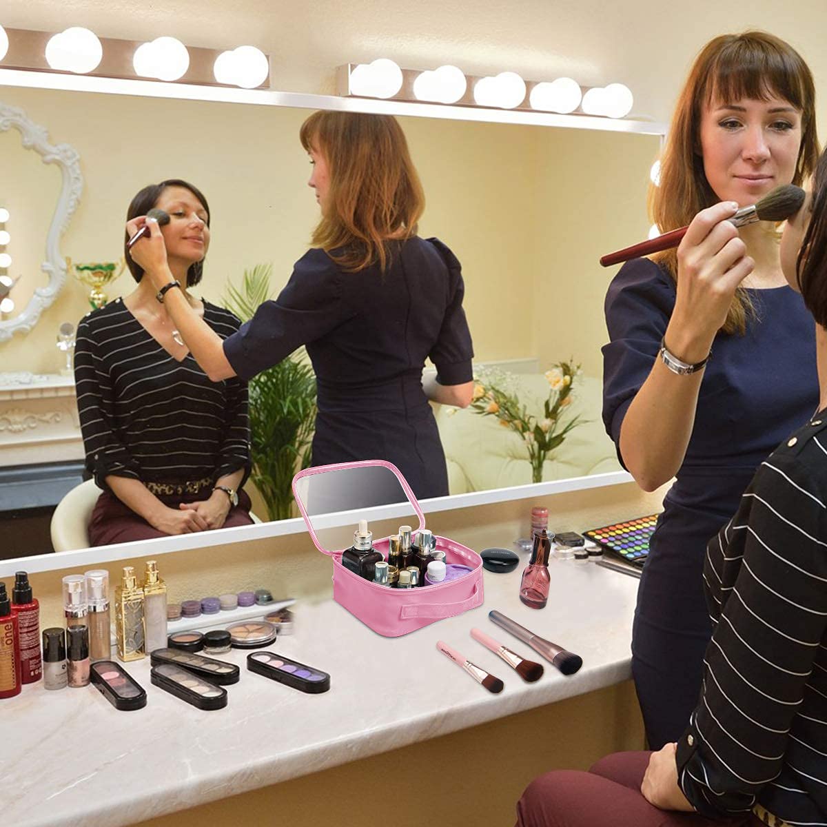 TSA Approved Toiletry Bag With Handle Strap, ANRUI Clear Travel Liquids Toiletries & Cosmetics Organ