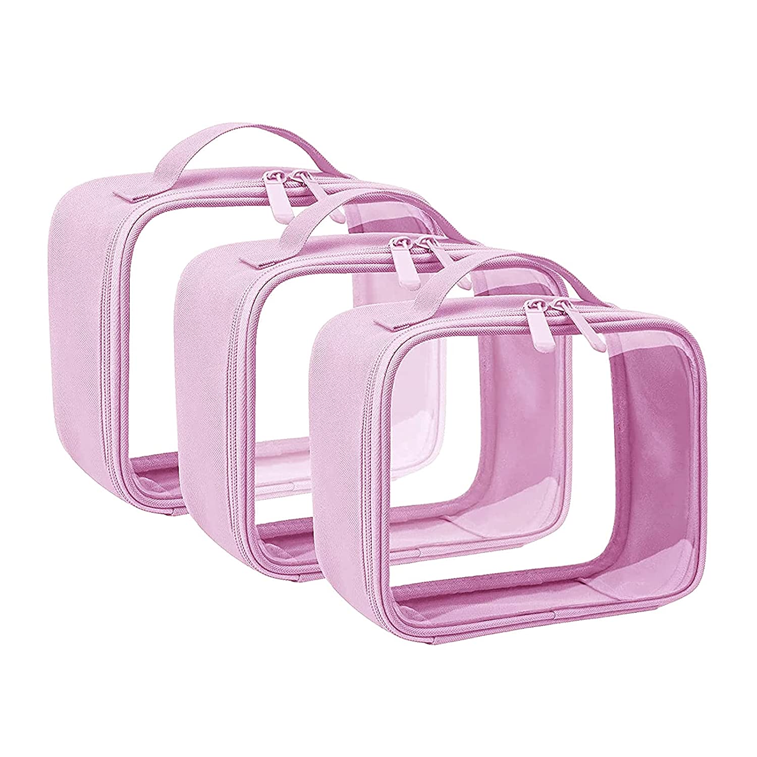 TSA Approved Toiletry Bag With Handle Strap, ANRUI Clear Travel Liquids Toiletries & Cosmetics Organ