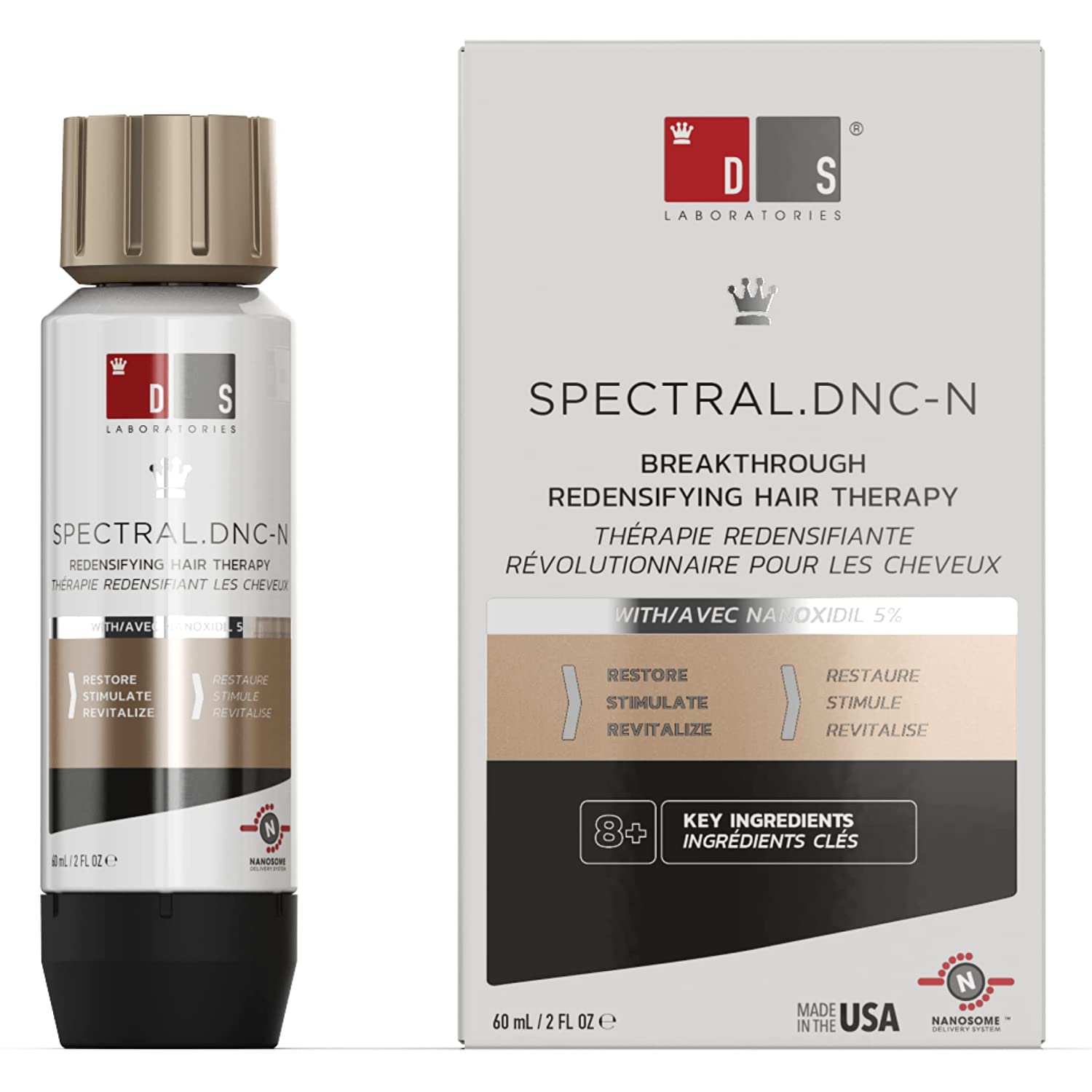 Spectral DNC-N by DS Laboratories Solution for Hair Loss and Thinning Hair - DHT Blocker, Anti Hair 