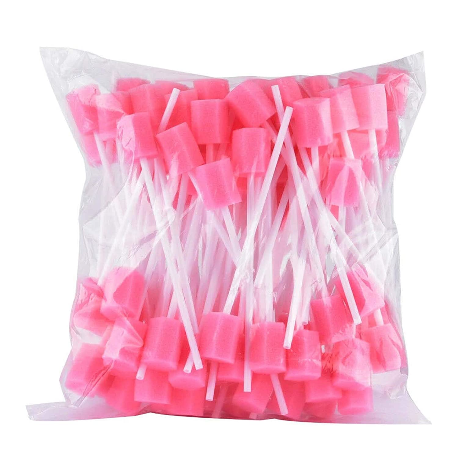 ZHUYIYI 100 Pieces/set Disposable Oral Swabs Stick, Unflavored Dental Swabsticks for Health Care, Po