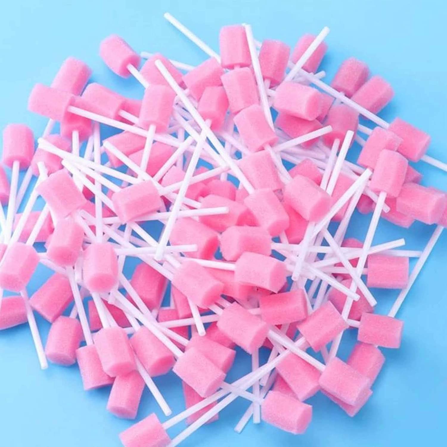 ZHUYIYI 100 Pieces/set Disposable Oral Swabs Stick, Unflavored Dental Swabsticks for Health Care, Po