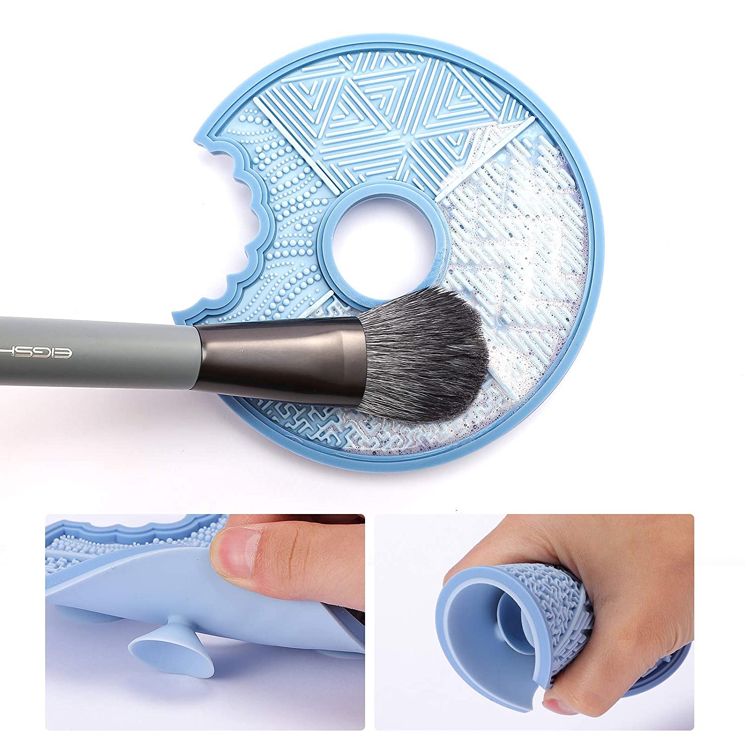 EIGSHOW Makeup Eye Brush Set and Makeup Brush Drying Rack Bundle