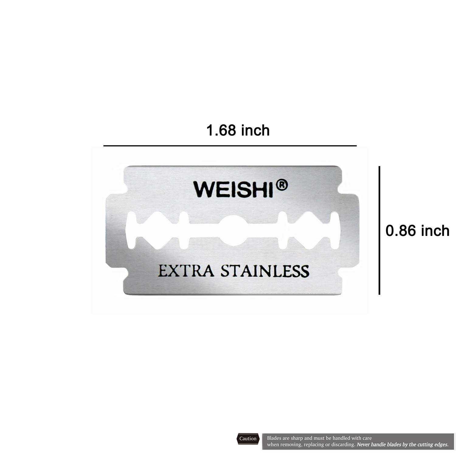 WEISHI 50 Count Double Edge Safety Razor Extra Stainless Blades
