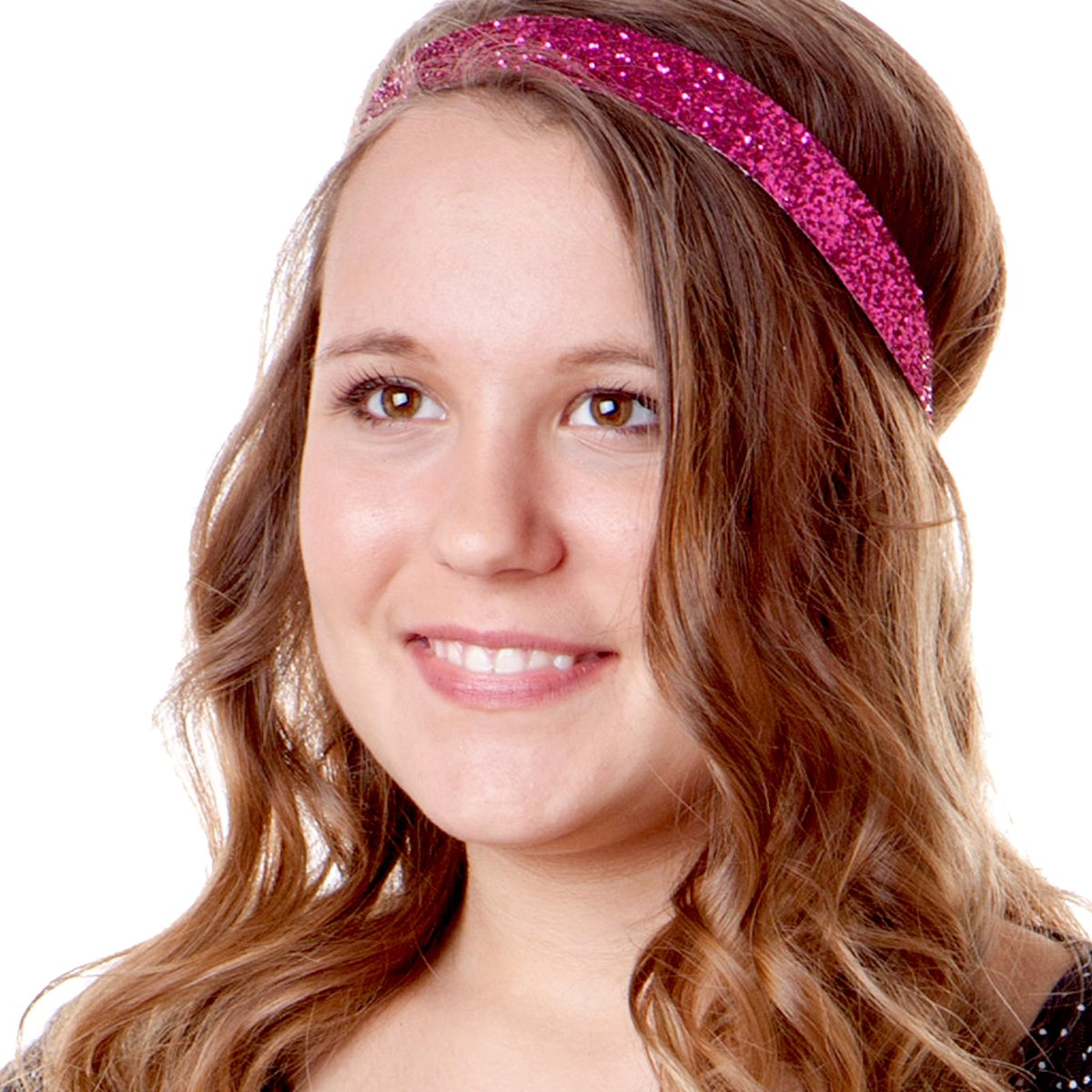 Hipsy Adjustable Non Slip Fashion Wide Bling Glitter Headbands for Women Girls & Teens 2-Pack (Black