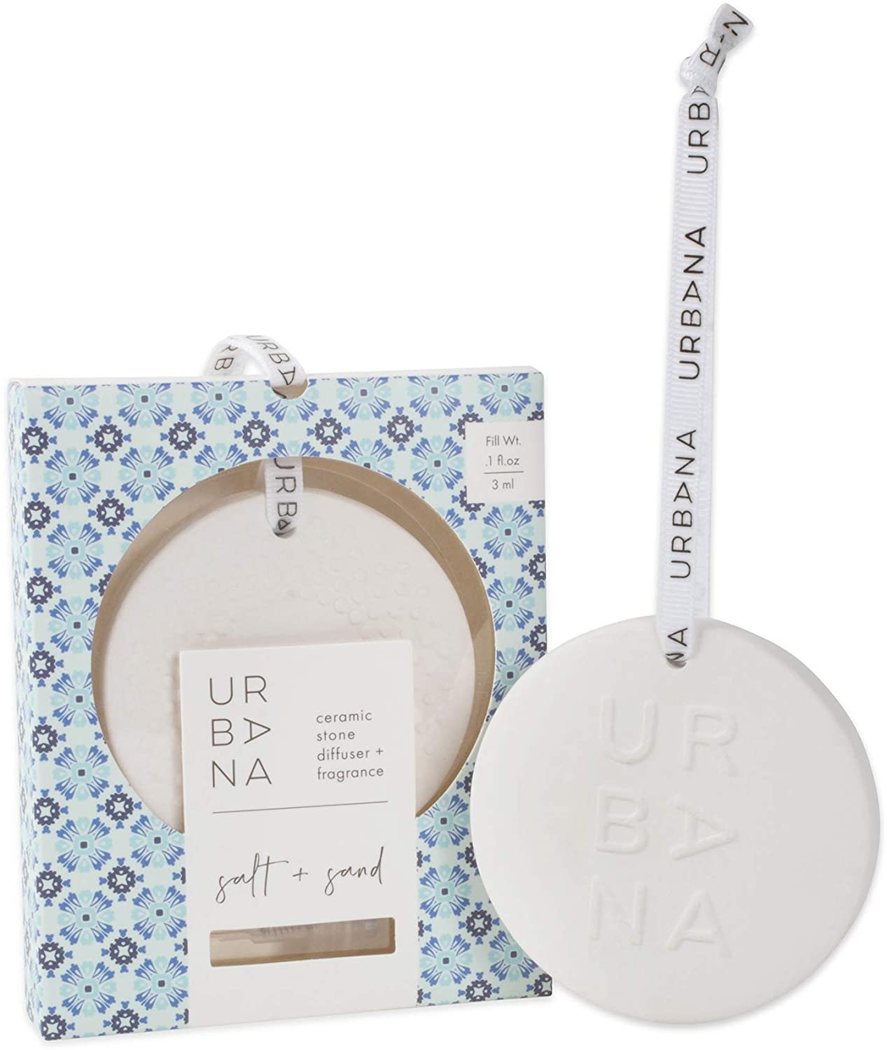 Urbana Home Collection Fragrance, Ceramic Stone Diffuser, Salt + Sand
