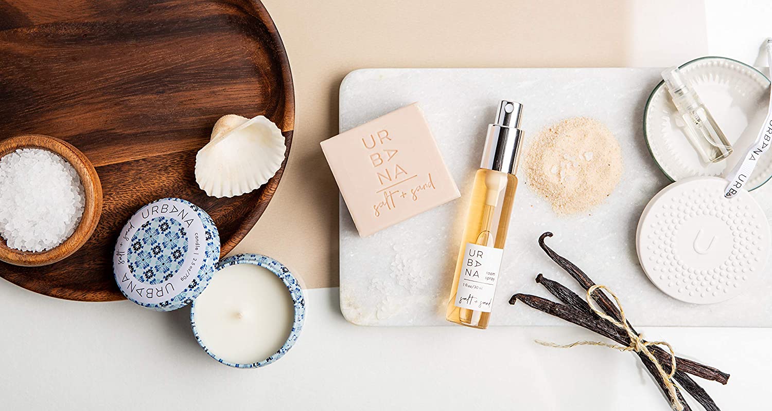 Urbana Home Collection Fragrance, Ceramic Stone Diffuser, Salt + Sand