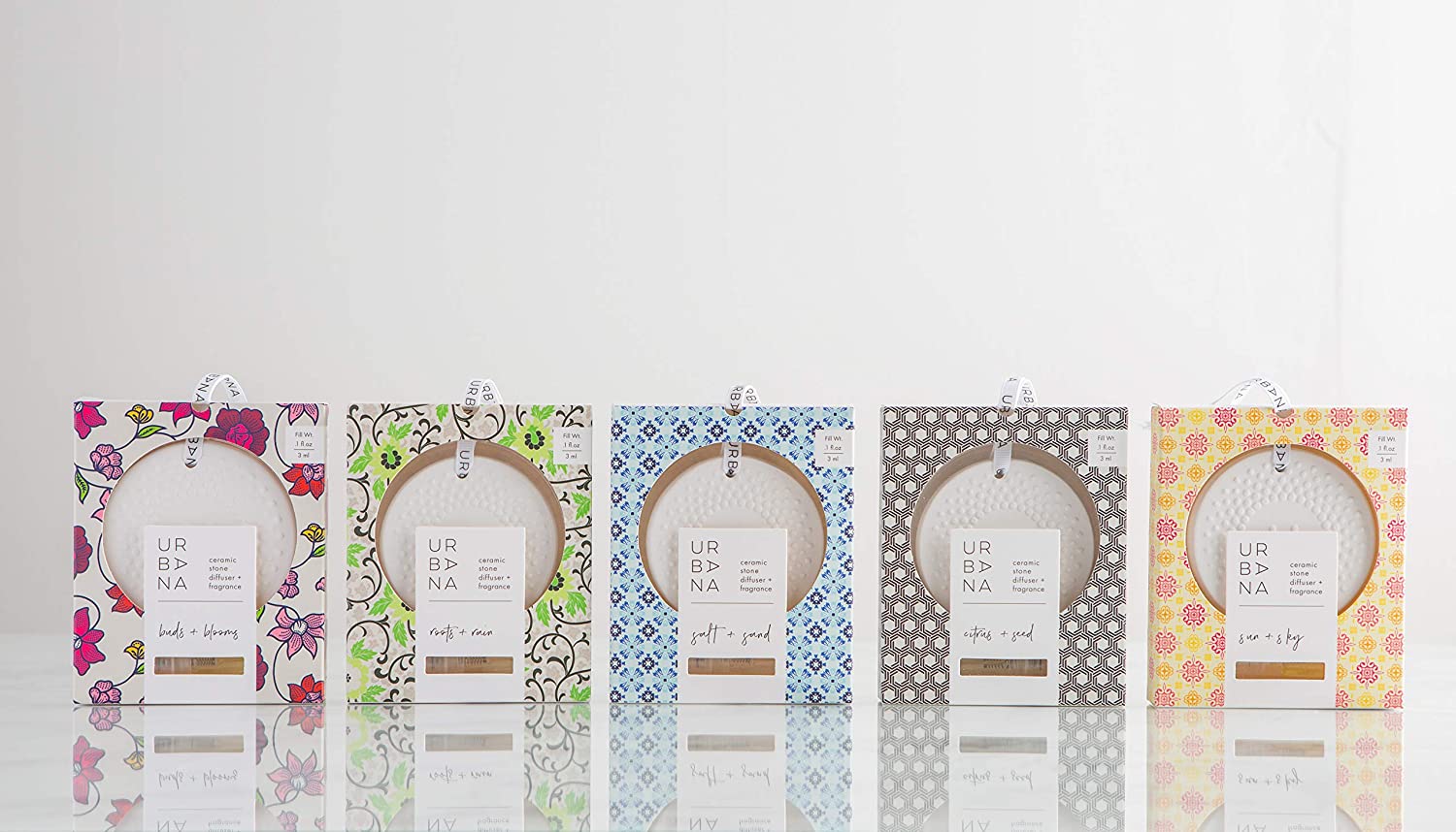 Urbana Home Collection Fragrance, Ceramic Stone Diffuser, Salt + Sand