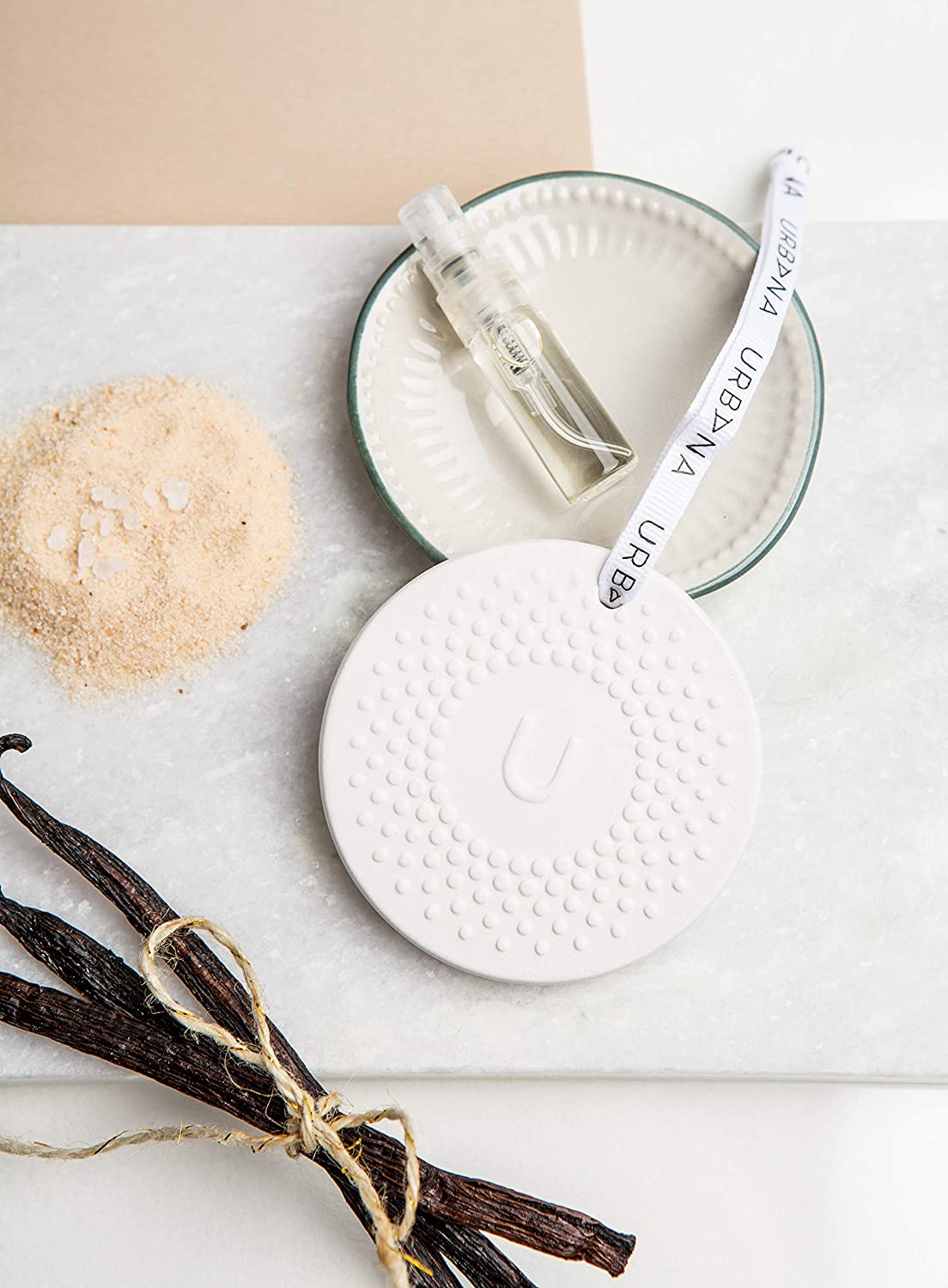 Urbana Home Collection Fragrance, Ceramic Stone Diffuser, Salt + Sand