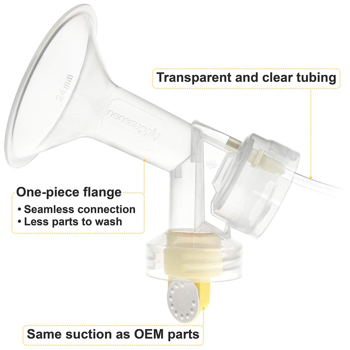 Nenesupply Pump Parts Compatible with Medela Pump in Style Breastpump PISA 2 X Large 30mm Breastshie