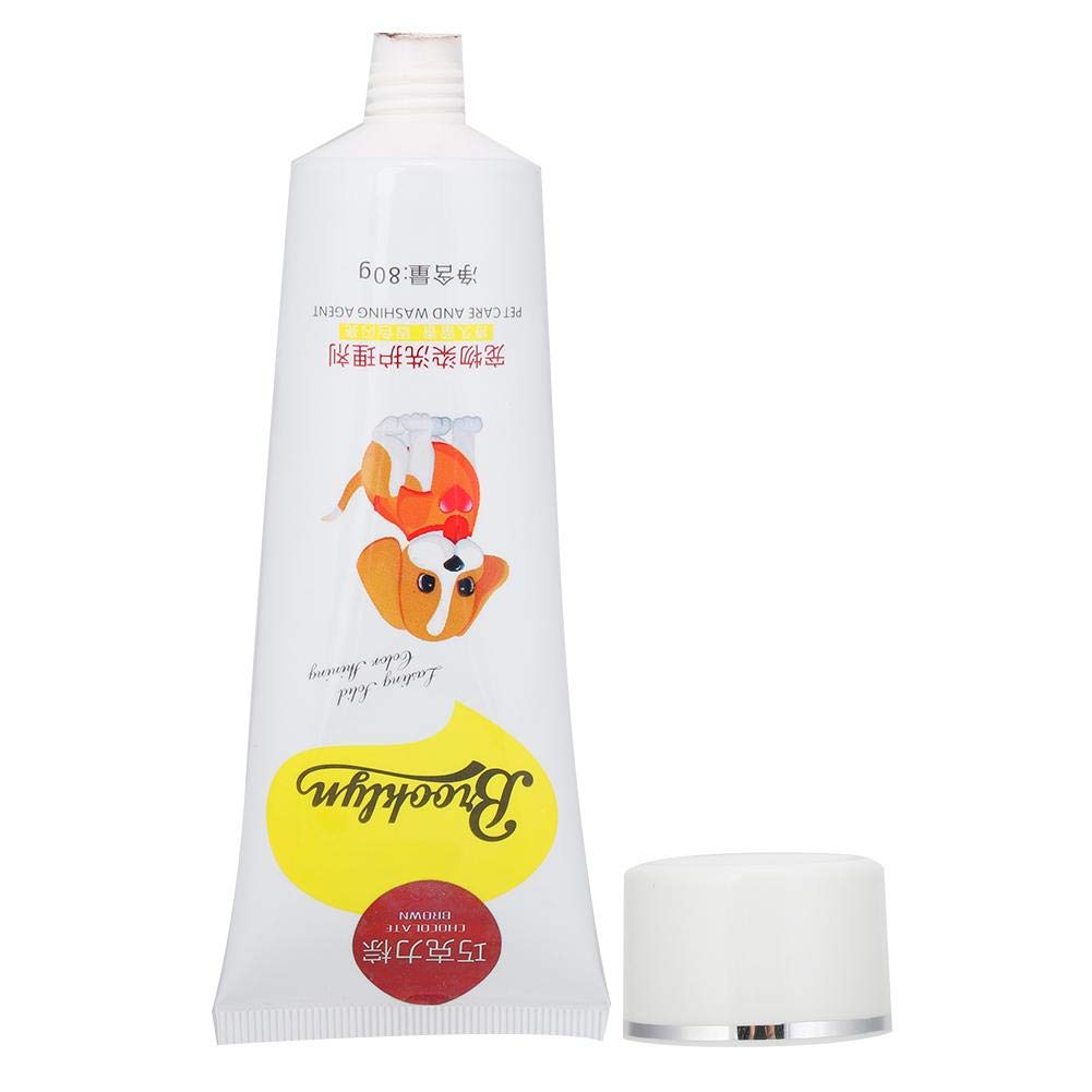 Pet Hair Dye Cream, 80g Professional Fragrance Dog Cat Hair Coloring Cream Temporary Hair Dyeing Too