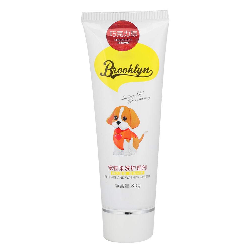 Pet Hair Dye Cream, 80g Professional Fragrance Dog Cat Hair Coloring Cream Temporary Hair Dyeing Too