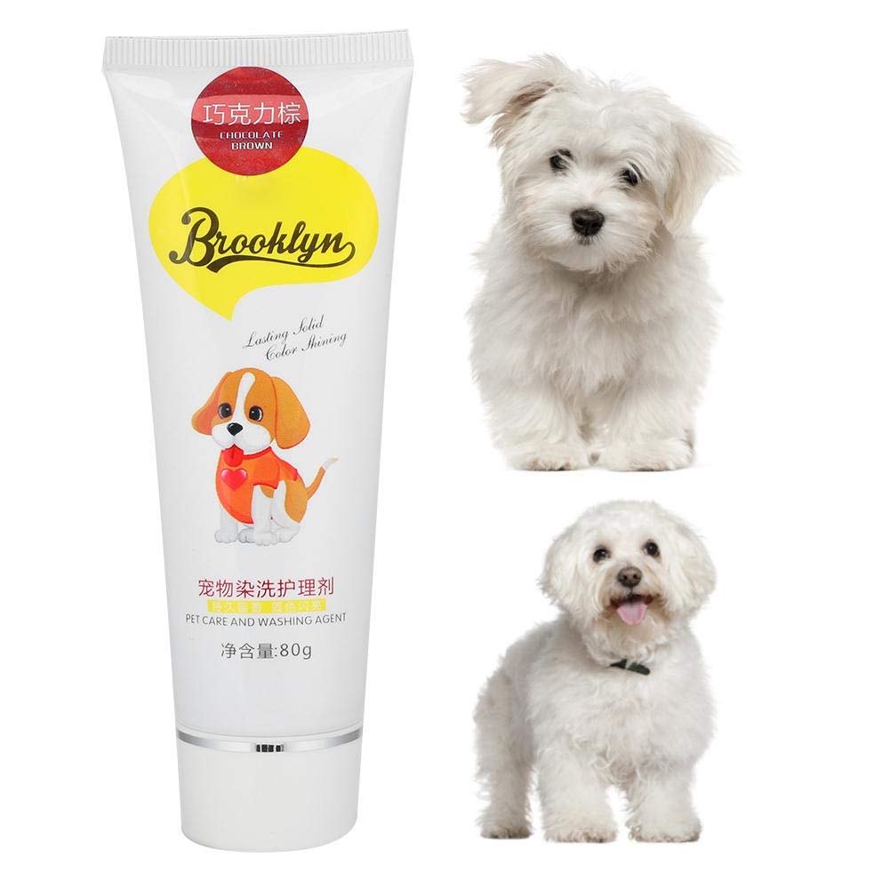 Pet Hair Dye Cream, 80g Professional Fragrance Dog Cat Hair Coloring Cream Temporary Hair Dyeing Too